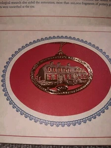 Colonial Williamsburg Foundation Ornament 24k Gold Plate Christmas Ornament 2011 - Picture 1 of 5