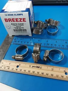 9412 Breeze Aero-Seal Liner Clamps Stainless Hex Screw 11/16"-1-1/4"17-32mm 10pk - Picture 1 of 10