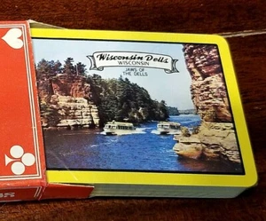 Recuerdo sellado Wisconsin dells jugando a las cartas Mandíbulas de los barcos de gira sin usar, en caja - Imagen 1 de 4