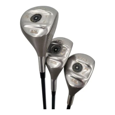 Hero Plus Driver 5 7 Woods 3 Club Set Graphite Shafts Chamois Grips Mens RH - Image 1 of 4