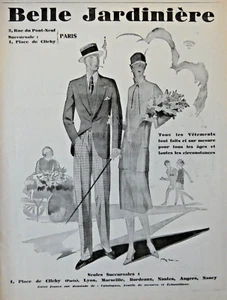 PUBLICITÉ DE PRESSE 1926 LA BELLE JARDINIÈRE TOUS LES VÊTEMENTS FAIT SUR MESURE - Foto 1 di 1