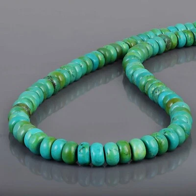 Verde Natural Gema Turquesa 4-5mm Rondana Cuentas Hecho a Mano Collar Joyería - Imagen 1 de 4