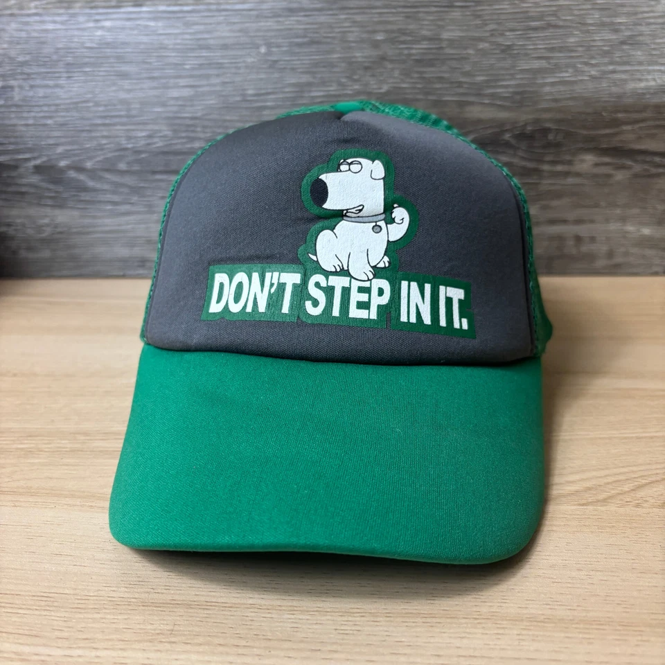 Gorra de hombre de familia Snapback verde camionero cerebro zorro espectáculo de dibujos animados ajustable Foto 1 de 4