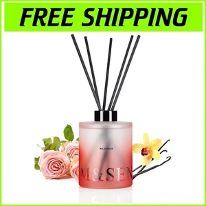 Wild Rose Scented Reed Diffuser Set - Safe, Non-Toxic, Flameless Home Aroma - Picture 1 of 9
