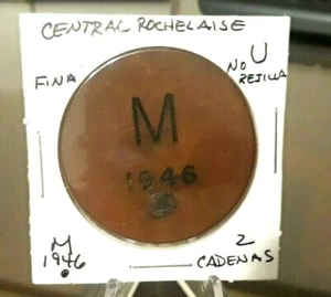 1946 CENTRAL ROCHELAISE Ficha 2 CADENAS U sin rejilla Mayaguez PUERTO RICO token - Picture 1 of 12
