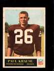 1965 PHILADELPHIA #189 PAUL KRAUSE VGEX (RC) REDSKINS HOF *X95797