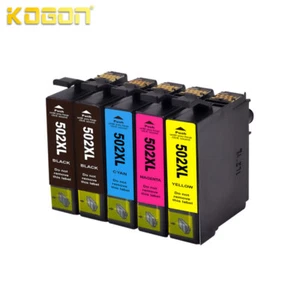 5 wkładów atramentowych 502XL pasuje do Epson XP-5100 WF-2860DWF XP-5105 WF-2865DWF - Zdjęcie 1 z 5
