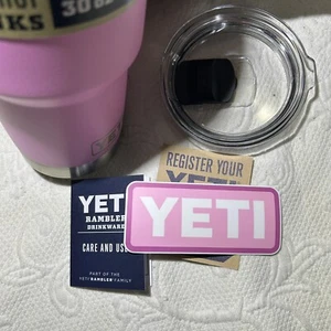 YETI Rambler 30 oz. Tumbler Cup With Lid Stainless Steel Insulated Pink NEW! - Picture 1 of 9