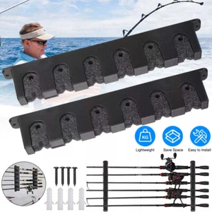Aufbewahrung Rutenständer Horizontal Boot Angeln 6 Rutenständer Wandhalterung Vertikal Halter - Bild 1 von 22