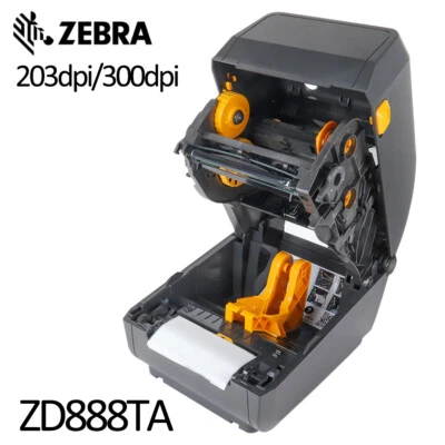 Zebra ZD888TA /DA 203dpi/300dpi 4-inch Thermal Desktop Printer Black & White LOT - Image 1 of 4