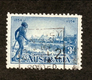 Australia--#143 Used--1934 Centennial of Victoria - Picture 1 of 1