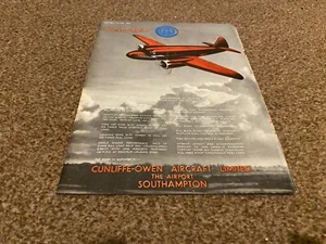 AC12 ADVERT 11X8 CONCORDIA - CUNLIFFE-OWEN AIRCRAFT LIMITED SOUTHAMPTON - Foto 1 di 1