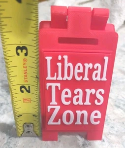 Donald Trump Red Caution Liberal Tears Zone Mini Floor Sign - Picture 1 of 6