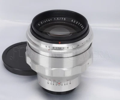 * Clean * Carl Zeiss Jena Biotar 75mm f1.5 for Exakta Coated Yr. 1954 #025328 - Image 1 of 4