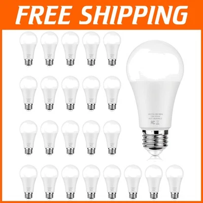 24 Pack LED Light Bulbs 1500LM A19 5000K No Flicker - Image 1 of 4