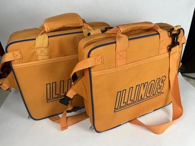 一对老式伊利诺伊大学体育场座椅靠垫漂白座椅橙色 — 第 1/4 张图片