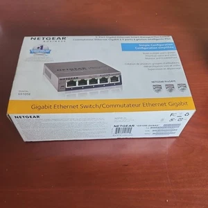 Netgear Bussiness GS105E 5-Port Gigabit Ethernet Smart Managed Plus Switch NEW - Picture 1 of 20