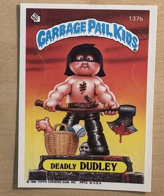 Garbage Pail Kids 1986 Topps Series 6 Card #137b, Deadly Dudley - Image 1 of 2