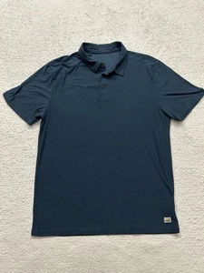 Vuori Polo Mens Navy Blue Stretch SS Button Up Size Medium - Bild 1 von 6