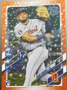 ISAAC PAREDES-2021 TOPPS NARANJA BRILLO-RARO #299/299 ⚾️ TARJETA DE BÉISBOL-TIGRES-65 - Imagen 1 de 4