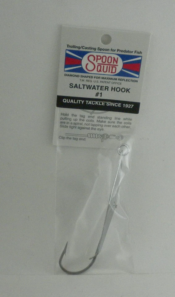 Clarkspoon # 1 размер 1 ложка кальмар 3» лезвие 5/0 крюк - Изображение 1 из 1