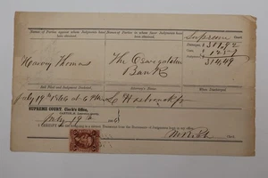1866 SUPREME COURT TRANSCRIPT OF JUDGEMENT - Picture 1 of 2
