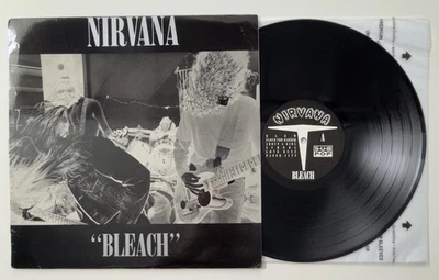 NIRVANA - BLEACH 1ST BLACK VINYL SUB POP US PRESS VG+ / VG+ - Image 1 of 2