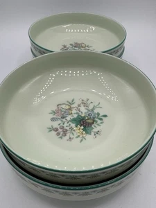 Noritake Paradise Round Soup/Vegetable Bowls 8223 W80 5” Green Set of 4 - Picture 1 of 7