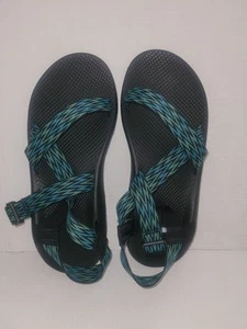 Chaco JCH108685 Mens 13 Strappy Green Black Blue Adjustable Hiking Sandals NWOT - Picture 1 of 9