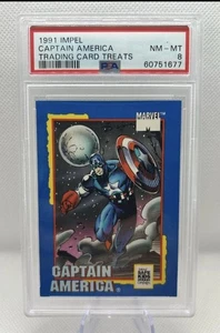 🛡 1991 Impel Captain America Trading Card Treats PSA 8 - Bild 1 von 3