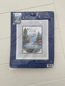 DIMENSIONS Serenity Prayer Counted Cross Stitch 10” x 14” Kit 7940 NEW 2001 - Picture 1 of 5