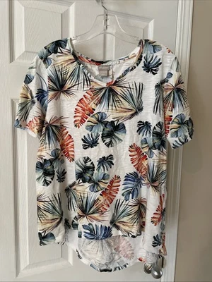 Top pulóver de manga corta Chicos para mujer magníficos tonos de azul coral talla 2 Foto 1 de 3