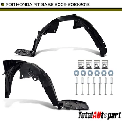 2x Forro interior negro para guardabarros con espuma aislante para Honda Fit Base 2009-2013 delantero Foto 1 de 4
