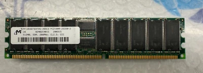 MICRON ECC REG MT18VDDT6472G-265C3 Ram Memory 512MB PC2100R DDR-266 - Image 1 of 2