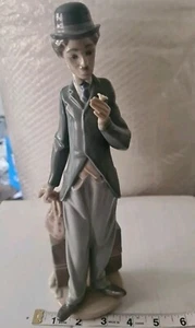 Vintage Lladro Figurine Charlie the Tramp Chaplin 5233 Porcelain 1984 Retired - Foto 1 di 24