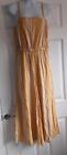 NEW Lily LOVES  Wid-Leg Jumpsuit Yellow Size UK 8 LINEN STRIPE holiday Sleeveles