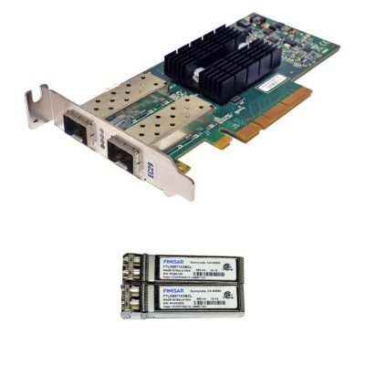IBM Mellanox 00E1856 2 porte 10G SFP + adattatore di rete RoCE SR PCIe x8 LP ... - Immagine 1 di 4