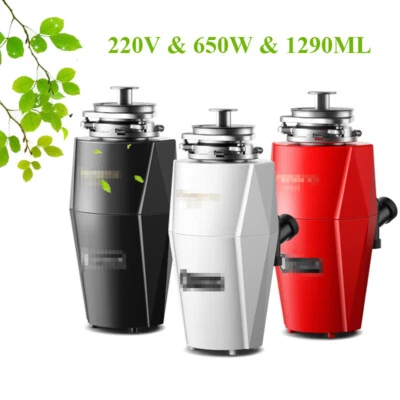 650W Stainless Steel Home Kitchen Food Waste Disposal Crusher Garbage Disposer - Image 1 of 4