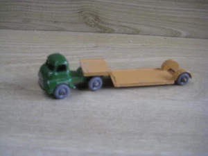 MATCHBOX 1-75 REGULAR WHEELS MB27B BEDFORD LOW LOADER 95mm RARE DARK GREEM GPW - Picture 1 of 4