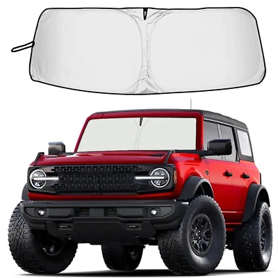 Car Windshield Sun Shade Heat Block Cover For 2021-2025 Ford Bronco Accessories - Image 1 of 4