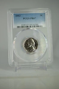 PR67 1953 JEFFERSON NICKEL PCGS GRADED 5C PROOF RARE COIN UNCIRCULATED PR 67 - Picture 1 of 12