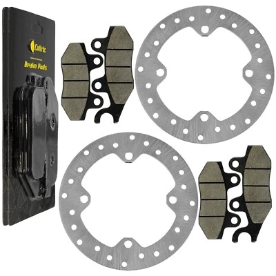 2 Rear Brake Rotor Disc w/ Pad Fits Can-Am Commander MAX 1000R 2017- 2020 — 第 1/4 张图片