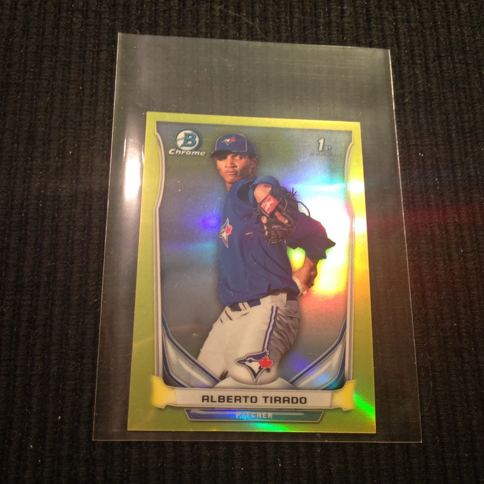 2014 BOWMAN CHROME FACTORY MINI #229 ALBERTO TIRADO *GOLD REFRACTOR #10/25* - Image 1 of 1