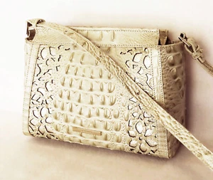 BRAHMIN Ultra Rare Ltd LASER CUT IVORY REPLAY HILLARY CROSS BODY BAG SUMMER NWT - Picture 1 of 7