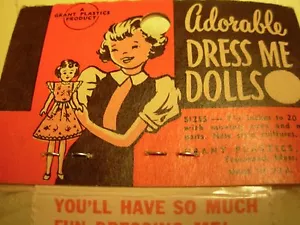 Vintage Doll-Adorable Dress Me Doll- from Grants store-1950's vintage - Bild 1 von 3