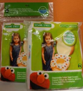 Potty Topper 2pk Sesame Street Disposable Toilet Seat Covers Stick in Place Eco