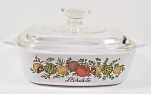 Corning Ware Casserole Dish Spice Of Life L'Echalote 1 Qt With Lid - Picture 1 of 8