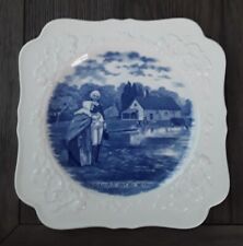 Crown Ducal England George Washington & Mother 1732-1932 Blue & White Plate