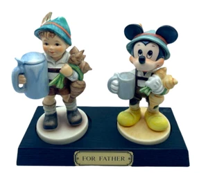 vintage Hummel Goebel Mickey For Father Figurine Mint Set 5" Tall Signed - Picture 1 of 9