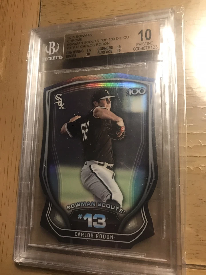 2015 Bowman Scouts Top 100 Die Cut #BTP13 Carlos Rodon BGS Pristine 10 POP 1 - Image 1 of 2
